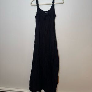 Richer Poorer Black Sleeveless Maxi Dress with Smocked Straps